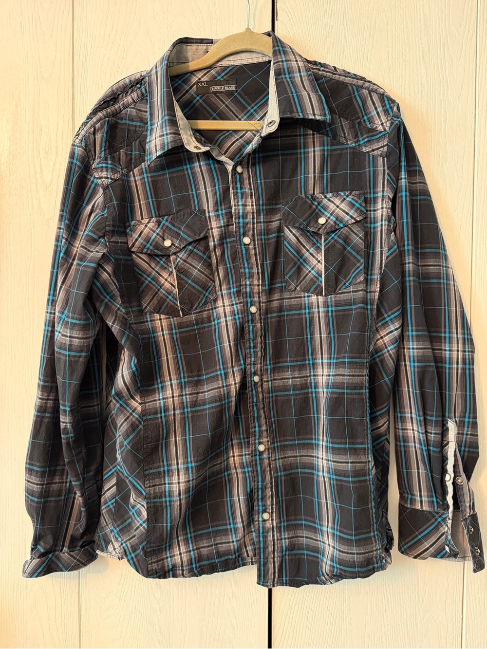 Buckle Black Button Down Shirt
